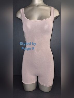 💕NWT VICTORIA'S SECRET PINK Cotton Shortie Shorts Onesie Romper Bodysuit XS